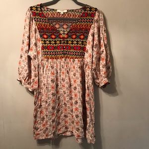 Umgee Tribal Print Boho Tunic Size Medium